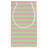 Munt Groen en Roze Stripes Klein Cadeauzakje (Achterkant)