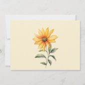 Munt groen geel zonnebloem bloemen Dank u Kaart (Achterkant)