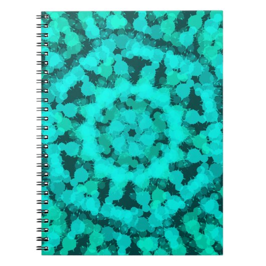 Munt groen geometrisch ontwerp notitieboek (Voorkant)