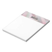 Munt groen roze strips grijze letter notitieblok (Linkerzijde)