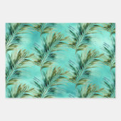 Munt groen tropisch blad inpakpapier vel (Voorkant 3)