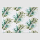 Munt groen tropisch blad tissuepapier (Voorkant)