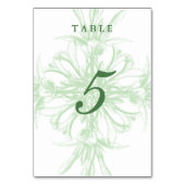 Munt Groen Wit Bloemen Damast Kaart (Achterkant)