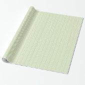 Munt Groen Wit Herringbone Cadeaupapier (Uitgerold)