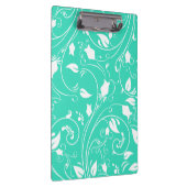 Munt groen, witte bloemwervelingen; bloemen klembord (Rechts)