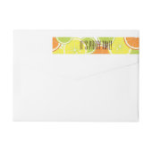 Munt Groene Citrusvruchten Slices Retouradres (Achterkant)