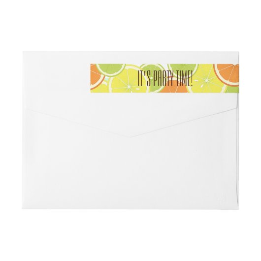 Munt Groene Citrusvruchten Slices Retouradres (Achterkant)