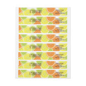 Munt Groene Citrusvruchten Slices Retouradres (Vel)