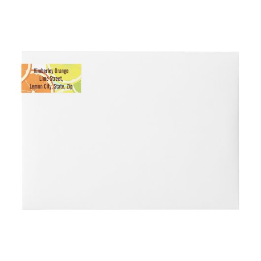 Munt Groene Citrusvruchten Slices Retouradres (Voorkant)