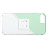 Munt groene driehoeken, monogram modern geometrisc Case-Mate iPhone case (Achterkant (Horizontaal))
