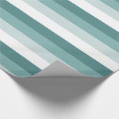 Munt, Groene en Witte Strepen Cadeaupapier (Hoek)