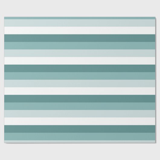 Munt, Groene en Witte Strepen Cadeaupapier (Vlak)