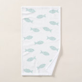 Munt groene en witte zeeduivel bad handdoek (Handdoek)