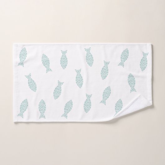 Munt groene en witte zeeduivel bad handdoek (Handdoek)