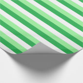 Munt Groene, Groene en Witte Stripes Cadeaupapier (Hoek)