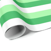 Munt Groene, Groene en Witte Stripes Cadeaupapier (Rol Hoek)