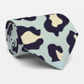 Munt groene luipaard stropdas (Opgerold)