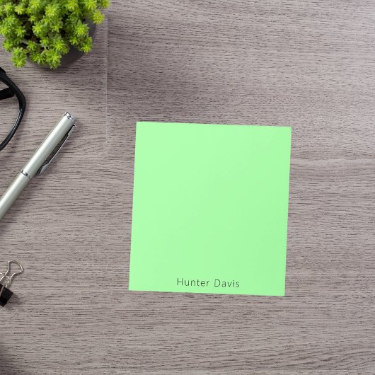 Munt groene naam notitieblok