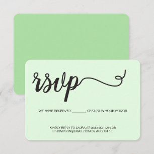 Munt groene RSVP zonder de Gereserveerde Zetel te 