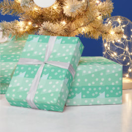 Munt Groene Stippen en Spots Wrapping Paper Cadeaupapier