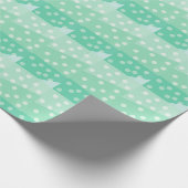 Munt Groene Stippen en Spots Wrapping Paper Cadeaupapier (Hoek)