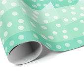 Munt Groene Stippen en Spots Wrapping Paper Cadeaupapier (Rol Hoek)