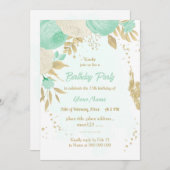 munt groene witte bloemen goudbloem bloemenverjaar kaart (Voorkant / Achterkant)