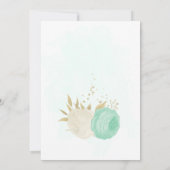 munt groene witte bloemen goudbloem verjaardag kaart (Achterkant)