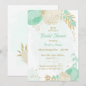 munt groene witte bloemen goudbloem vrijgezellenfe kaart (Voorkant / Achterkant)