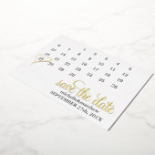 Munt Hart Kalender Trouw Save the Date Folie Uitnodiging (Gedraaid)