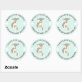Munt Hart Vos Baby Shower Stickers (Vel)