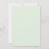 Munt Indigo Blad Bruiloft Kaart (Achterkant)