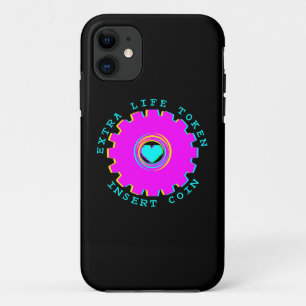 Munt invoeren Retro Arcade Extra Leven Gamer Hart Case-Mate iPhone Case