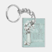 Munt IV zonder blozen | Verblijf thuis Sleutelhanger (Voorkant Links)