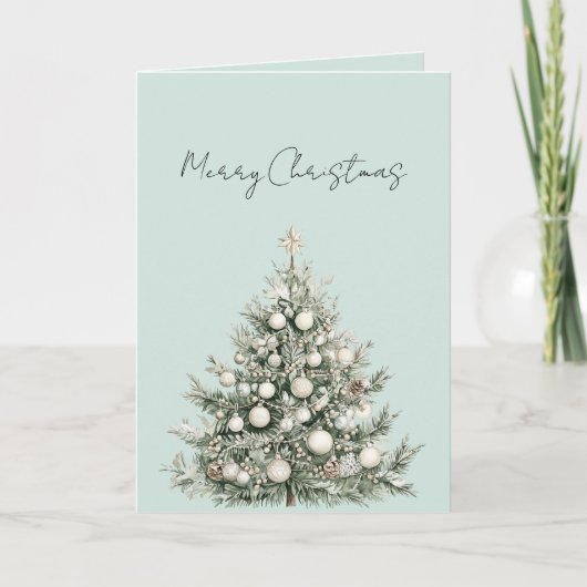 Munt Kerst Ornamente Boom Kaart (Voorkant)
