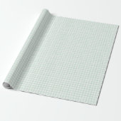 Munt Klassieke Gingham Cadeaupapier (Uitgerold)