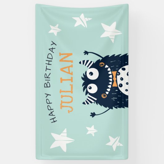 Munt | Kleine gepersonaliseerde Birthday-partij Spandoek (Verticaal)