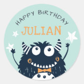 Munt | Kleine gepersonaliseerde kinderen van afgel Ronde Sticker (Voorkant)