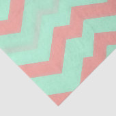 Munt Koraal Chevron Patroon Tissuepapier (Detail)