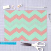Munt Koraal Chevron Patroon Tissuepapier (Craft)