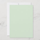 Munt Koraal Indigo Ranunculus Eucalyptus Bruiloft Kaart (Achterkant)