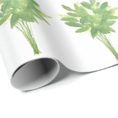 Munt kruiden botanische tuinvormig waterverf patro cadeaupapier (Rol Hoek)