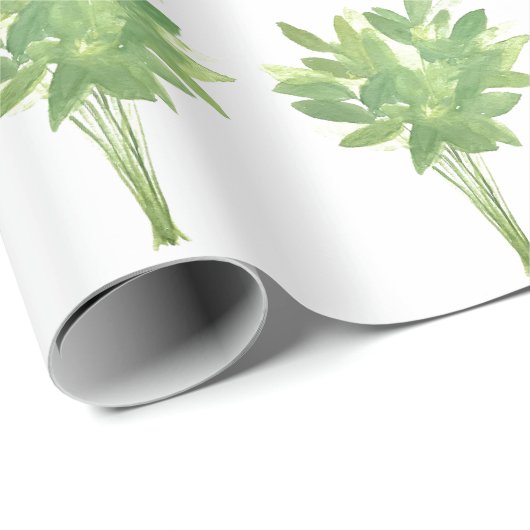 Munt kruiden botanische tuinvormig waterverf patro cadeaupapier (Rol Hoek)