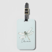 Munt Libelle Droom Bagagelabel (Voorkant (verticaal))