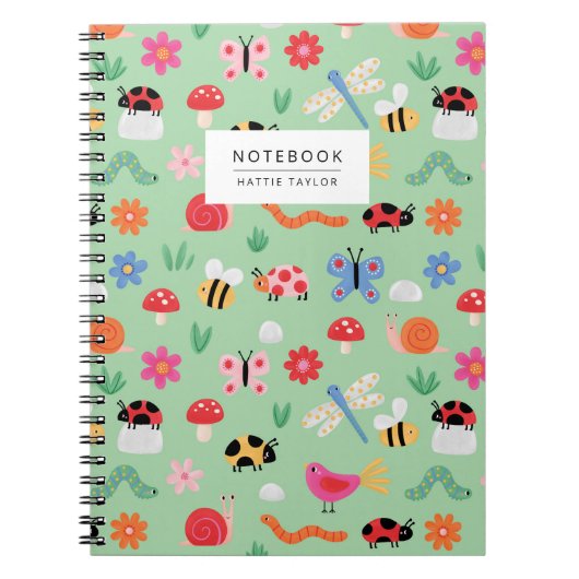 Munt Lieve Bugs Patroon Notitieboek (Voorkant)