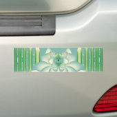 Munt Lotus Art Deco Fractale Bloem Kunst Bumpersticker (Op auto)