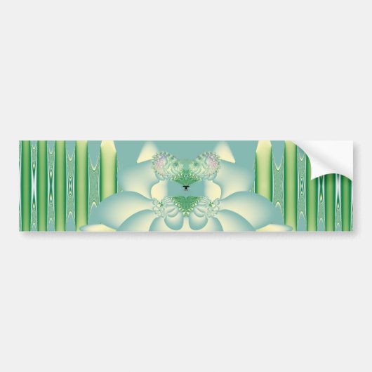 Munt Lotus Art Deco Fractale Bloem Kunst Bumpersticker (Voorkant)