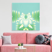 Munt Lotus Art Deco Fractale Bloem Kunst Canvas Afdruk (Insitu (Woonkamer))