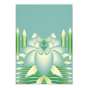 Munt Lotus Art Deco Fractale Bloem Kunst Foto Afdruk