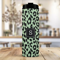 Munt Luipaard Dierprint Patroon Monogram